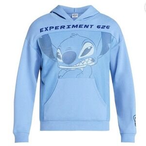 Disney Stitch Experiment 626 Hoodie XXL Chambray Blue Freeze Licensed New Nice